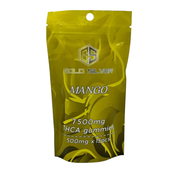 Gold Silver THCA Gummies 7500mg Bag - Mango