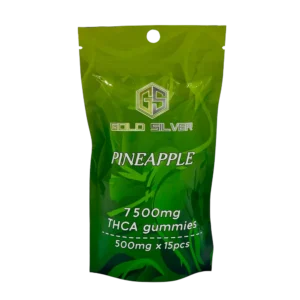 Gold Silver THCA Gummies 7500mg Pineapple